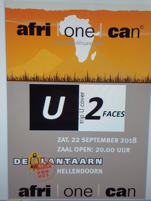 Ticket U2 Faces - Tribute to Africa